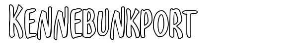 Kennebunkport font preview