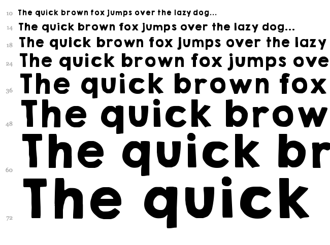 KG Happy font waterfall