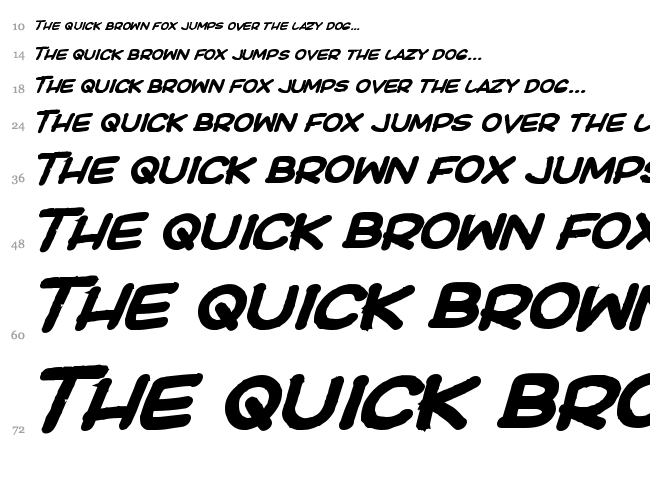 Ki Comic font waterfall