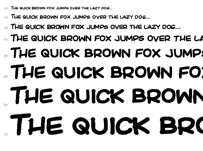Ki Comic font waterfall