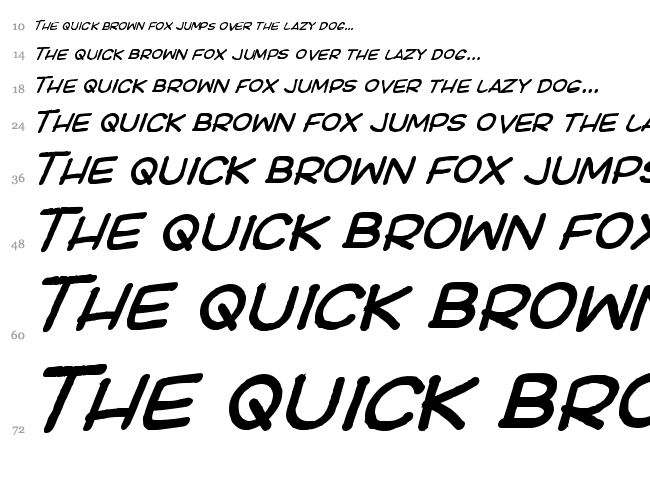 Ki Comic font waterfall