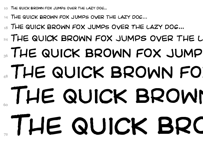 Ki Comic font waterfall