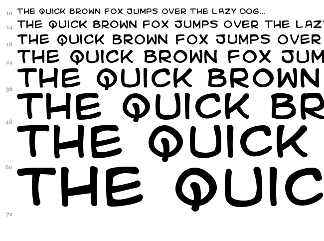 Kid Kosmic font waterfall