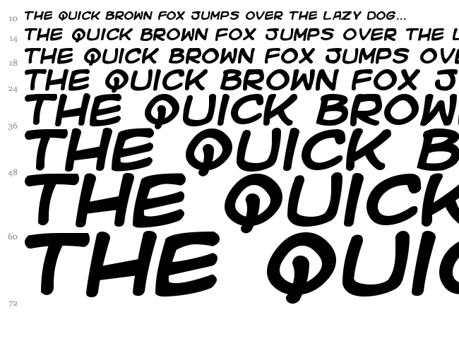 Kid Kosmic font waterfall