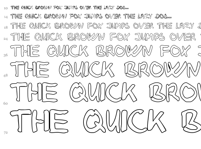 Klaus Johansen font waterfall