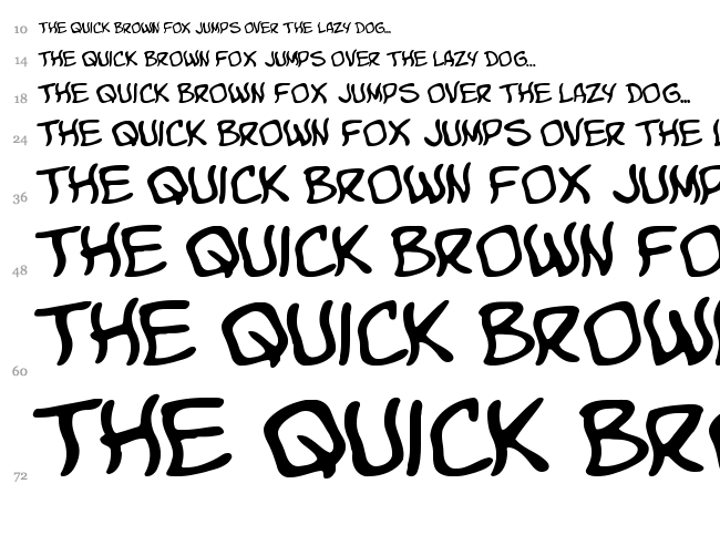 Komika Boo font waterfall