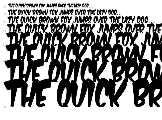 Komika Boogie font waterfall