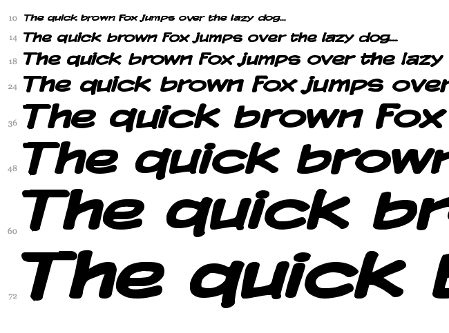Komika Display font waterfall