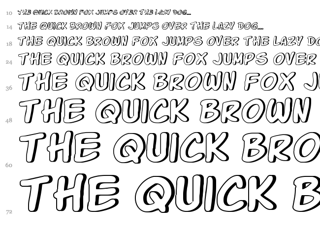 Komika Glaze font waterfall