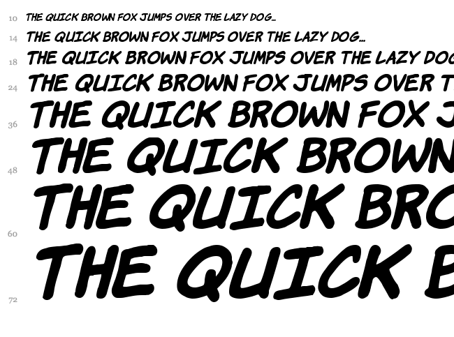 Komika Hands font waterfall