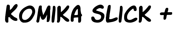 Komika Slick + Slim font preview