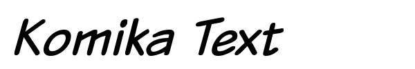 Komika Text font preview