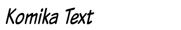 Komika Text font preview