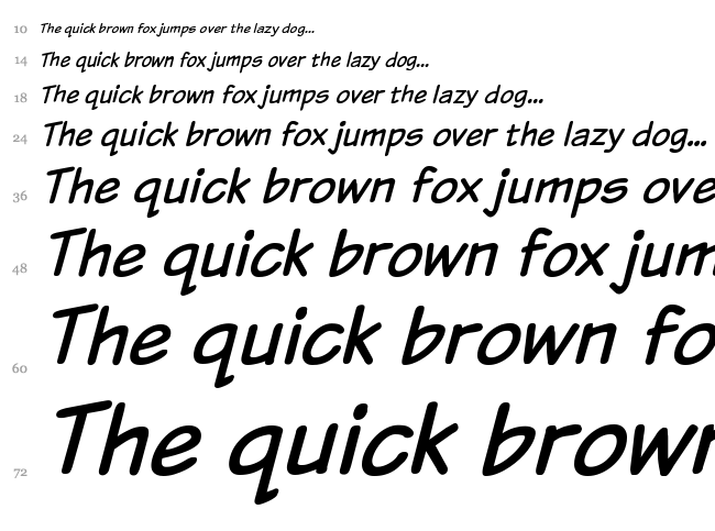 Komika Text font waterfall