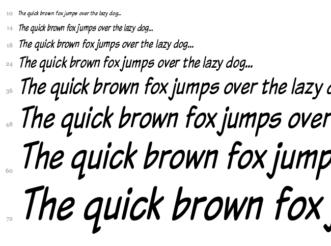 Komika Text font waterfall