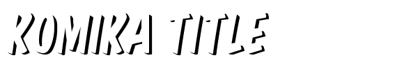 Komika Title font preview