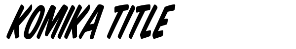Komika Title font preview