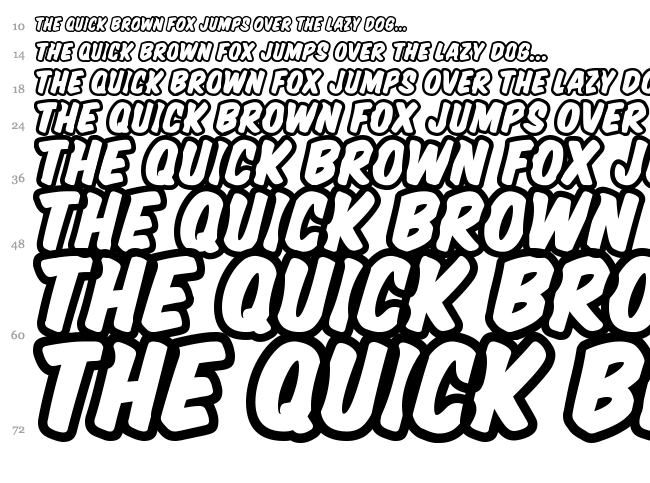 Komika Title font waterfall