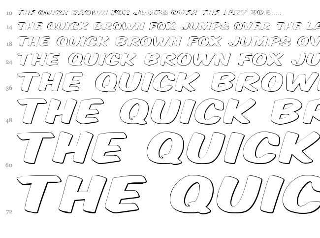 Komika Title font waterfall