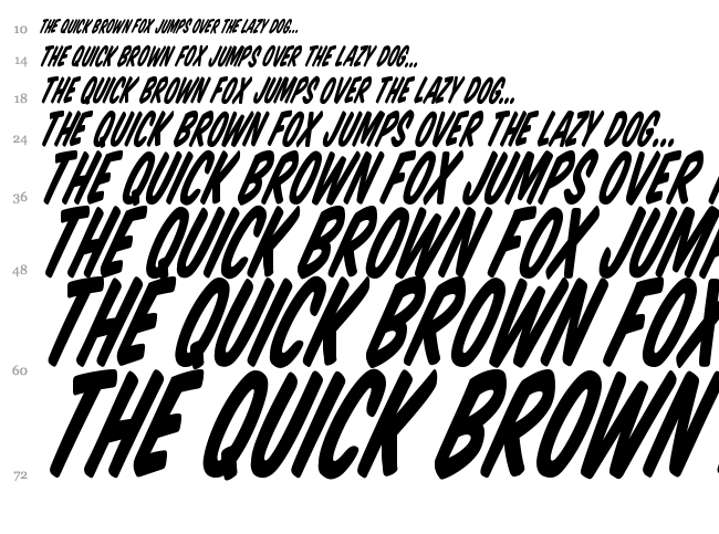 Komika Title font waterfall