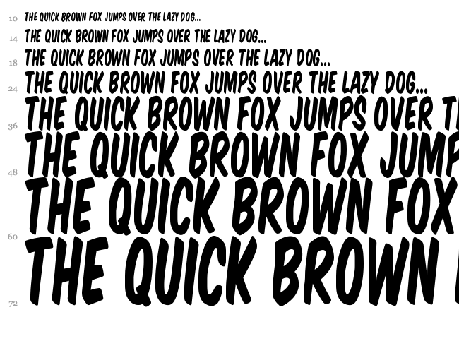 Komika Title font waterfall