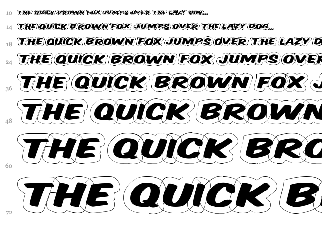 Komika Title font waterfall