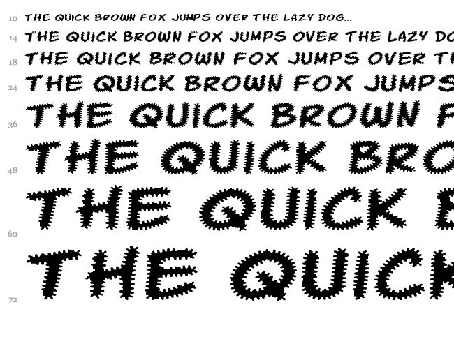 Komika Tread font waterfall