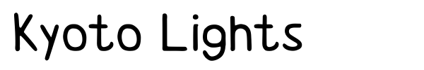 Kyoto Lights font