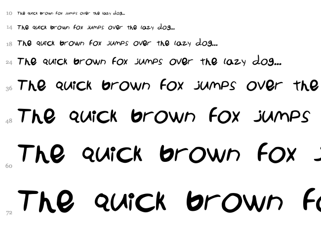Laizzier Comic font waterfall