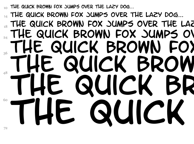 Letter O Matic font waterfall