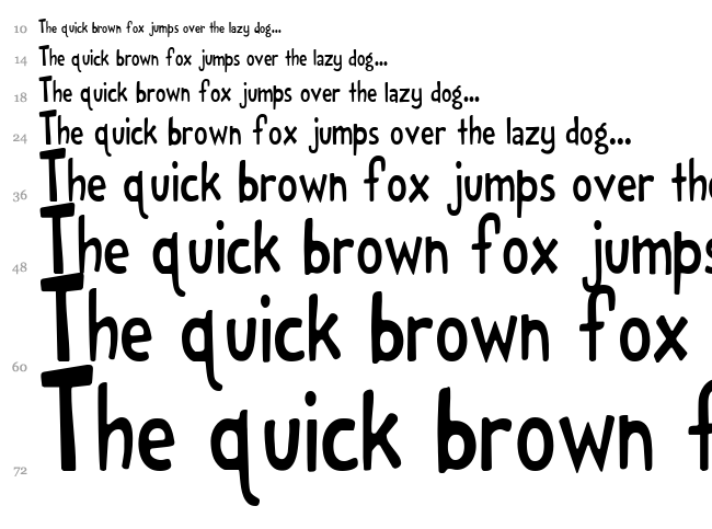 LOL! font waterfall