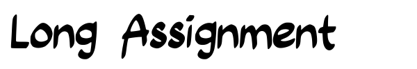 Long Assignment font