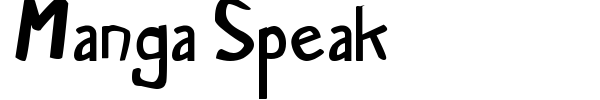 Manga Speak font