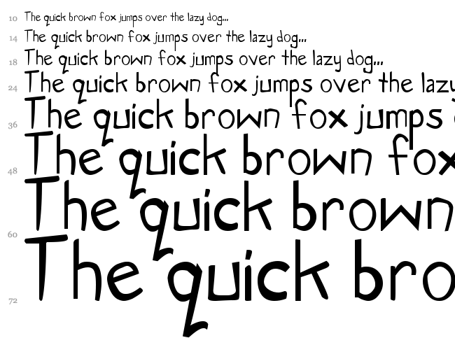 Manga Speak font waterfall