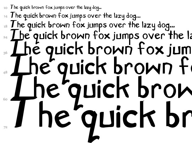 Manga Speak font waterfall