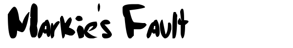 Markie's Fault font