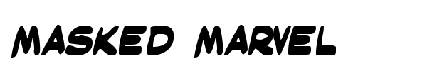 Masked Marvel font preview