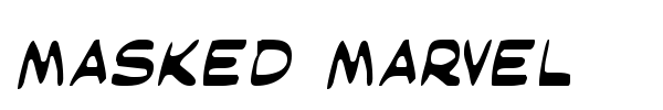 Masked Marvel font preview
