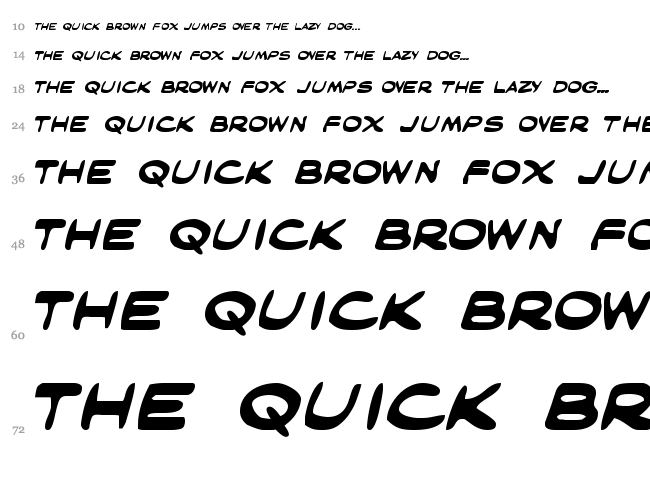 Masked Marvel font waterfall