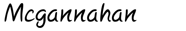 Mcgannahan font