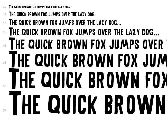 Middle Woman font waterfall