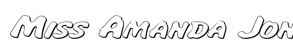 Miss Amanda Jones font