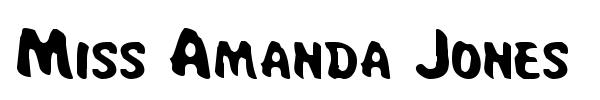 Miss Amanda Jones font preview