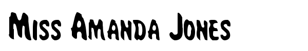 Miss Amanda Jones font preview