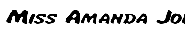 Miss Amanda Jones font preview