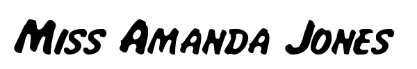 Miss Amanda Jones font preview