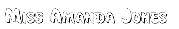 Miss Amanda Jones font preview