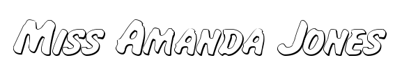 Miss Amanda Jones font preview