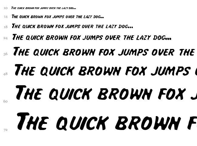 Miss Amanda Jones font waterfall