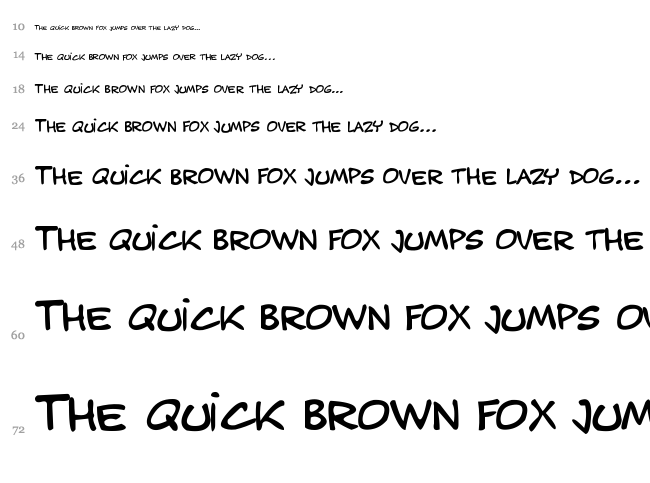 Musicos Variant Comics font waterfall